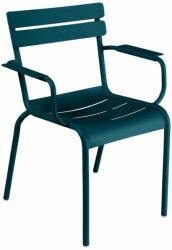 Fermob Kék fém kerti szék Fermob Luxembourg karfával (FB-4102-21)