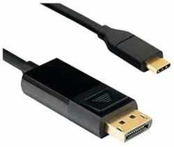 BlackBird Kábel USB Type-C male to Displayport male (DP ALT MODE) 4k 60Hz 2m, Fekete (BH1317)