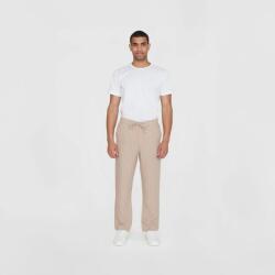 KnowledgeCotton Apparel KnowledgeCotton Apparel Loose Striped Linen Pants - Beige - XL