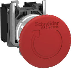 Schneider Electric Schneider XB4BS84441 Harmony komplett fém Ø40 gombafejű vészgomb, Ø22, forgatásra kioldó, 2NC+1NO (XB4BS84441)