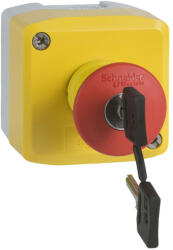Schneider Electric Schneider XALK188E Harmony XALK tokozott vészgomb, sárga, piros gombafejű nyomógomb, kulccsal kioldó (XALK188E)