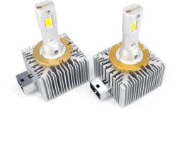 LEDtech D1S LED izzó CANBUS 6500K Jégfehér - Hideg fehér 5070 CSP LED autóba - X9L 6000 lm - 2db-os készlet ✔️ (D1S-LED-X9L)