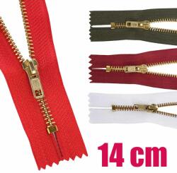 Fém cipzár VT5 zárt sárgaréz 4M0 14 cm - Fekete 332