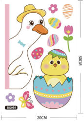 Mainland China Húsvéti sztatikus ablakmatrica - Kiscsibe, tojások