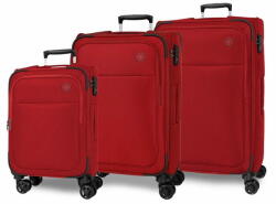  Jada Toys MOVOM Atlanta Red, luxus textil utazótáska szett, 77cm/66cm/55cm, 5318424