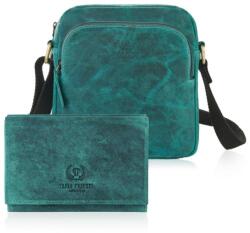 Paolo Peruzzi Női szett - Crossbody táska és pénztárca ZUP-74-GR | zöld