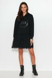 Numinou Kapucnis pulóver ruha NU407 | fekete
