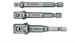 TOPEX Set adaptor priză 1/4" 3/8" 1/2" șurubelnițe