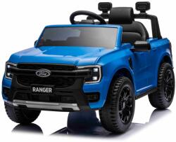 Beneo Mașină electrică de jucărie FORD Ranger 12V, albastru, Scaun piele, Telecomandă 2, 4 GHz, Intrare Bluetooth/USB, Suspensii, Baterie 12V, Roți din plastic, MOTOR 2 X 30W, Licență ORIGINALĂ