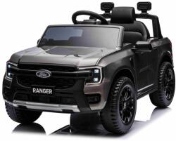 Beneo Mașină electrică de jucărie FORD Ranger 12V, gri, Scaun piele, Telecomandă 2, 4 GHz, Intrare Bluetooth/USB, Suspensii, Baterie 12V, Roți din plastic, MOTOR 2 X 30W, Licență ORIGINALĂ