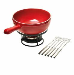 Emile henry (Франция) Керамичен сет за фондю emile henry fondue set - Ø24 х 35 см - цвят червен (eh 9922-34)