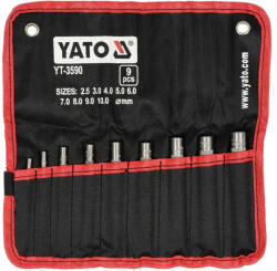 TOYA Set de perforatoare pentru piele 9 piese 2, 5-10 mm (YT-3590)