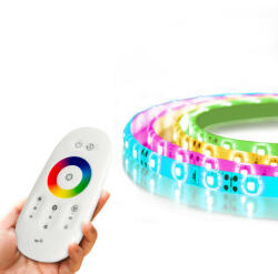 Banda LED RGB - "MagicControl" - 5 m - peste 100 de programe, telecomanda tactila - IP65 (55843)