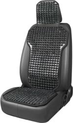 AMiO Husa scaun auto cu bile de masaj, suport lombar si tetiera, dimensiuni 126 x 44 cm, culoare Neagra