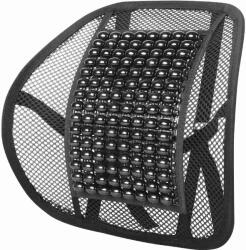 AMiO Pernita scaun cu suport lombar pentru corectare postura cu bile de masaj, dimensiune 40 x 38 cm, culoare Neagra