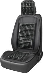 AMiO Husa scaun auto cu bile de masaj, suport lombar si tetiera, dimensiuni 125 x 52 cm, culoare Neagra