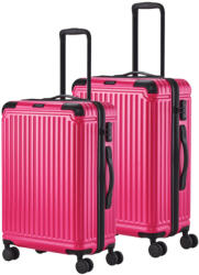 Travelite Cruise rózsaszín 4 kerekű közepes bőrönd és nagy bőrönd (Cruise-M-L-rozsaszin)