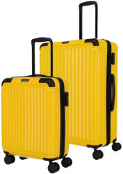 Travelite Cruise sárga 4 kerekű kabinbőrönd és nagy bőrönd (Cruise-S-L-sarga)