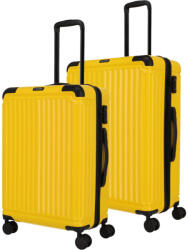 Travelite Cruise sárga 4 kerekű közepes bőrönd és nagy bőrönd (Cruise-M-L-sarga)