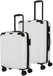 Travelite Cruise fehér 4 kerekű kabinbőrönd és közepes bőrönd (Cruise-S-M-feher)