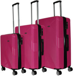 Benzi Lines rózsaszín 4 kerekű 3 részes bőrönd szett (BZ5788-szett-rozsaszin)
