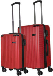 HaChi Memphis bordó 4 kerekű 2 részes bőrönd szett (Memphis-S-M-bordo)