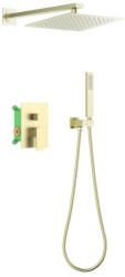 AREZZO design design CUBEFIELD falsík alatti zuhanycsaptelep szett, szálcsiszolt arany