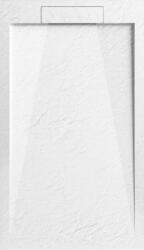 AREZZO design design STONE pala hatású öntött márvány zuhanytálca, 120x90 cm-es, fehér
