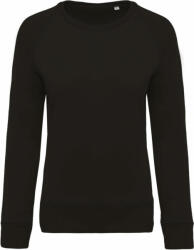 Kariban Női pulóver Kariban KA481 Ladies’ Organic Cotton Crew neck Raglan Sleeve Sweatshirt -XL, Black