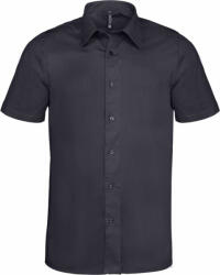 Kariban Férfi ing Kariban KA531 Short-Sleeved Cotton/Elastane Shirt -S, Navy