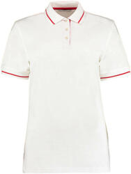 Kustom Kit Női galléros póló rövid ujjú Kustom Kit St. Mellion Polo - M (12), Fehér/Piros