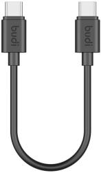 budi Кабел Budi, USB-C към USB-C, 65W, 25cm, черен (023TT025)