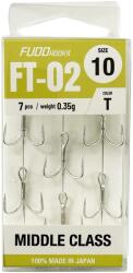 FUDO Hooks Ancore FUDO FT-02T Middle Class Nickel, Nr. 10, 7buc/cutie (2248-10)