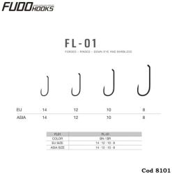 FUDO Hooks Carlige FUDO Fly-01 debarbetate BN, Nr. 10, 13buc/plic (8101-10)