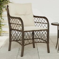 vidaXL 2 db barna polyrattan kerti szék párnával (365154) - pepita