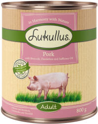 Lukullus Lukullus 11 + 1 gratis! 12 x 800 g Hrană umedă câini - Porc