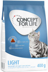 Concept for Life Concept for Life Preț special! 400 g Hrană uscată pisici - Light Adult Rețetă îmbunătățită