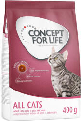 Concept for Life Concept for Life Preț special! 400 g Hrană uscată pisici - All Cats Rețetă îmbunătățită