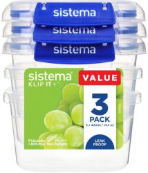 Sistema Frischhaltedosen Set KLIP IT PLUS 3 x 400 ml blau (881543) (881543)