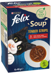 FELIX 30x48g Felix Soup Filet Farm selection táplálékkiegészítő eledel macskáknak 24+6 ingyen