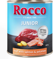Rocco 24x800g Rocco Junior Marha, lazac & burgonya nedves kutyatáp