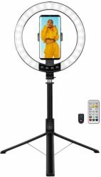 Logilink Okostelefon gyűrűs lámpa selfie stick állvánnyal, távzár (AA0156)