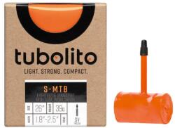 Tubolito S-Tubo MTB 26 x 1, 8-2, 5 (47/62-559) ultrakönnyű MTB belső gumi, FV42 (42 mm hosszú presta szeleppel), 39g, narancssárga