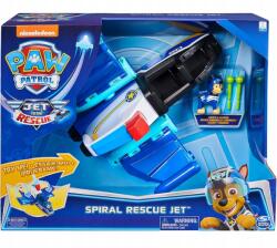 Spin Master Paw Patrol Paw Patrol, Chase, Spiral Rescue Jet cu lumina si sunet + figurina