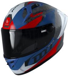 MT Helmets MT FF103PLUSC KRE+ Carbon Projectile D7 szürke-fehér-piros-kék integrált bukósisak