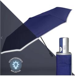Perletti - Technology Teljesen automata összecsukható esernyő fényvisszaverő csíkkal / kék, 21754