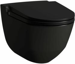 Laufen CLEANET RIVA Bidés WC, rimless, fali, mélyöblítésű, perem nélküli, ülőkével Fekete H8206917230001 (H8206917230001)