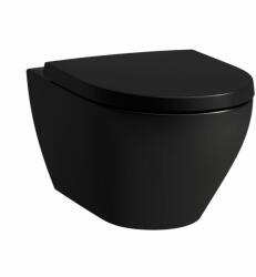Laufen MODERNA S Fali WC 'design', öblítőperem nélkül, mélyöblítéssel, halk öblítéssel Fekete matt H8215417160001 (H8215417160001)