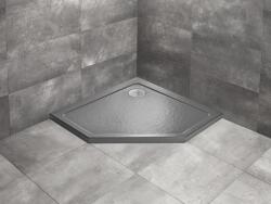 Radaway Cadita de dus pentagonala, acrilica cu aspect de piatra, Radaway Doros PT Stone Anthracite SDRPT1010-01-64S (SDRPT1010-01-64S)