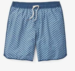  VIVVA® Férfi fürdőnadrág, XL-es méretű háló nélküli fürdőruha, nyári férfi nadrág, vízlepergető rövidnadrág, kék mintás színű úszónadrág (1 darab) | TOGGIES